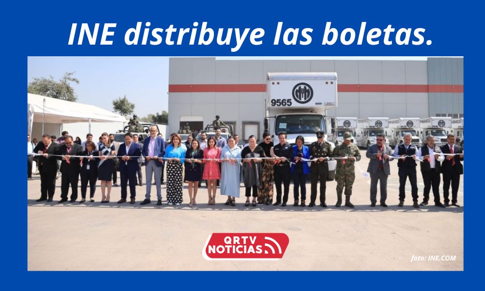 INE distribuye boletas en estados ok